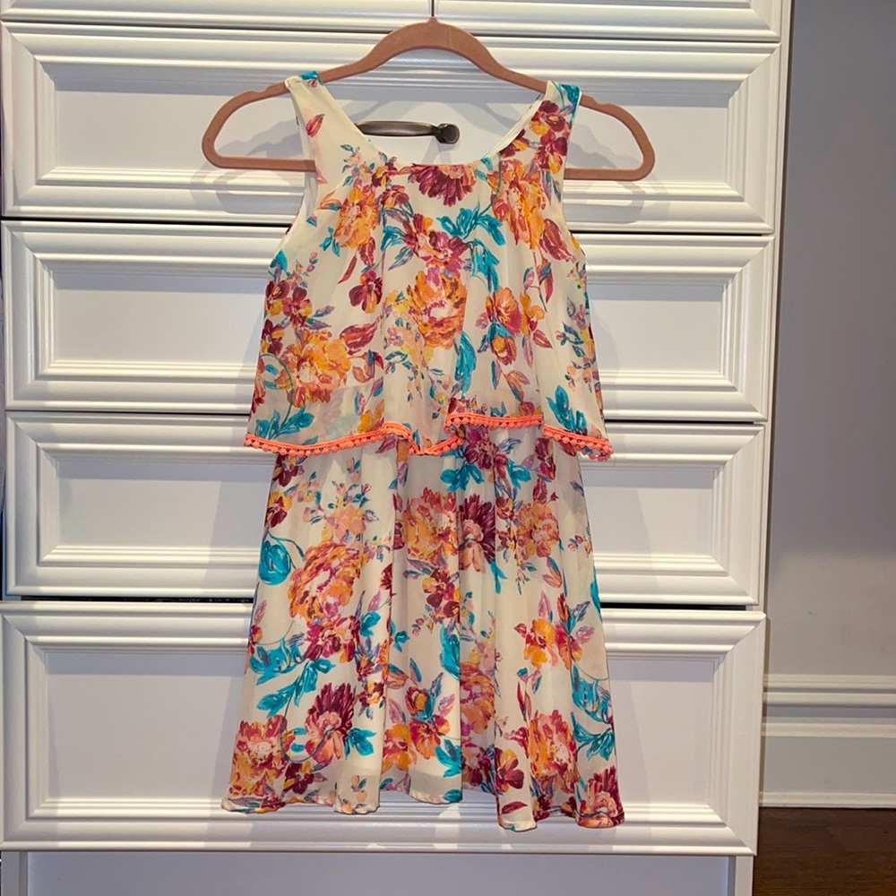 Multi colored flower printed dress!
